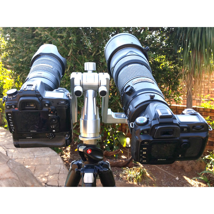 Double Panohead in action with two cameras